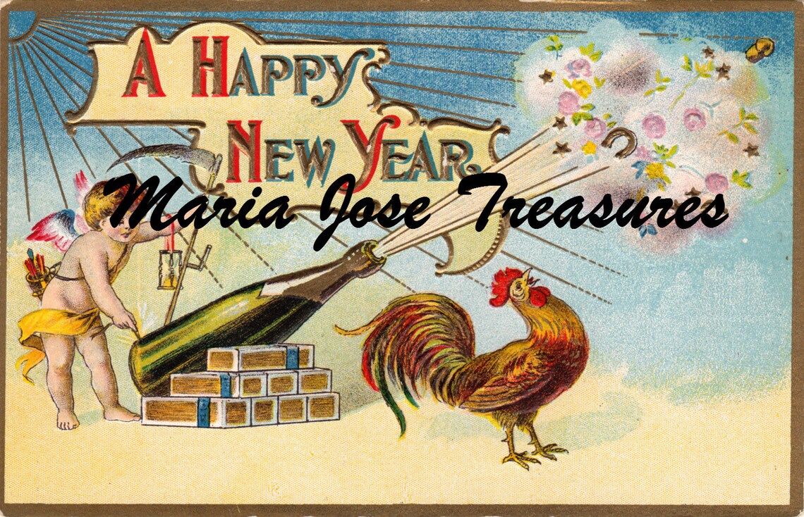 Vintage New Year's Images Digital Download Etsy