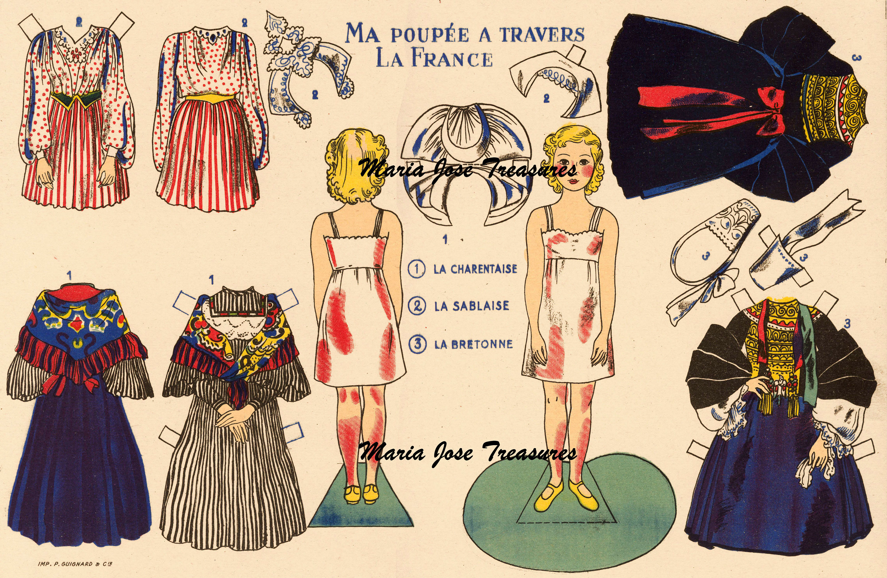 Vintage French Paper Dolls Digital Download - Etsy