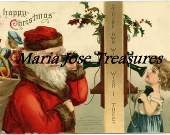 Vintage Santa Claus Christmas Images - Digital Download