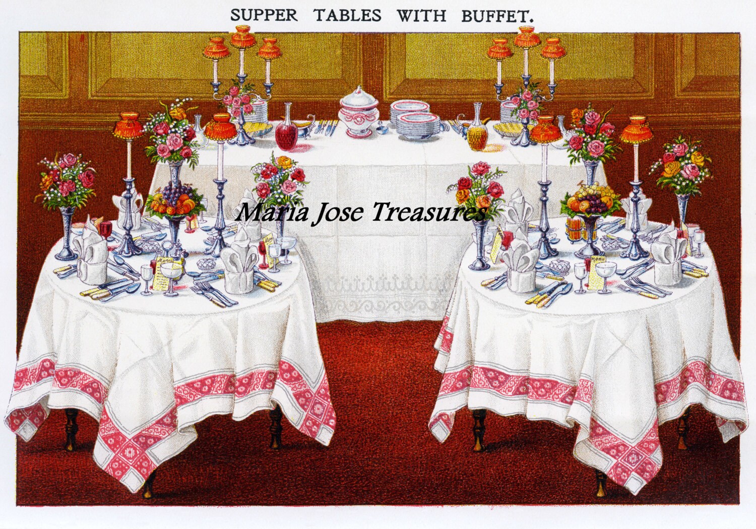 Vintage Victorian Table Setting Images Digital Download - Etsy