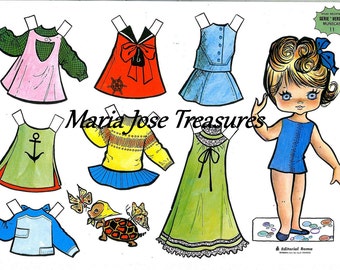 Vintage Spanish Paper Dolls With Long Gown and Turtle - Etsy Vintage Spanish Paper Dolls With Long Gown and Turtle - Etsy