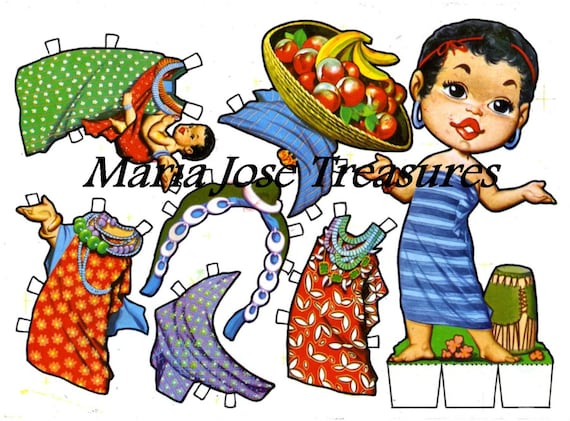 african paper dolls