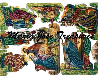 Vintage Nativity Doll Cut Outs - Digital Download
