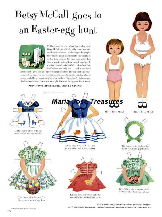 betsy mccall paper dolls 1960s