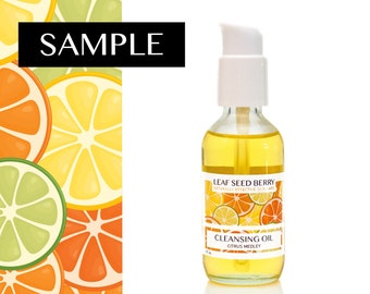 SAMPLE Organic Cleansing Oil, Vegan Skincare Face Cleanser, Oil Cleanser, Facial Cleanser