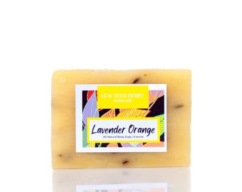 Lavender Orange Soap, Bar Soap, All Natural Soap, Vegan Bar Soap, Vegan Skincare, Natural Skincare, Body Soap