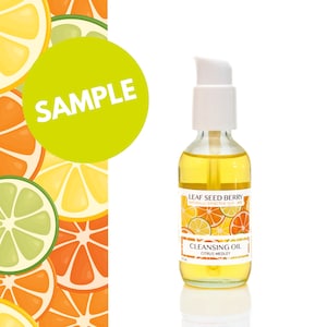 SAMPLE Citrus Medley Organic Cleansing Oil, Vegan Skincare, Vegan Face Cleanser, Oil Cleanser, Facial Cleanser, Organic Skincare