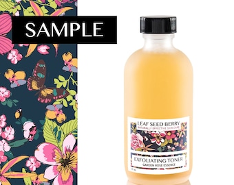 Rose Exfoliating Facial Toner, Organic Face Toner, Rose Water Toner, Acne Treatment, Rosewater Toner, Natural Skin Toner