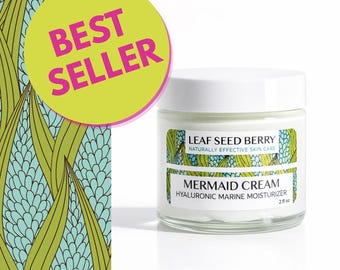 Everyday Face Cream, Hydrating Facial Moisturizer for Dry Skin, Mature Skin Natural Moisturizer, Non-Greasy Skincare, Mermaid Cream