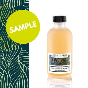 SAMPLE Exfoliating Tea Tree Toner, Vegan Skincare, Natural Skincare, Mens Skincare, Organic Facial Toner, Tea Tree Skincare