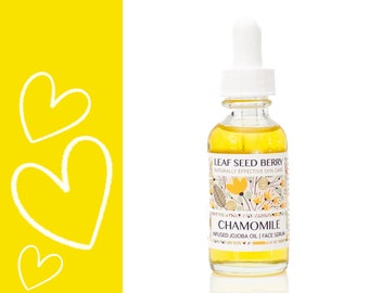 Chamomile Infused Jojoba Oil Face Serum, Natural Skincare Products, Organic Serum, Gift for Her, Face Moisturizer, Skin Moisturizer