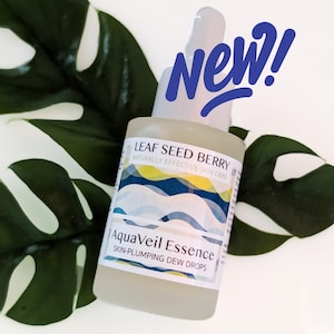Skin Plumping Dew Drops, AquaVeil Essence Serum, Face Serum, Natural Skincare, Natural Moisturizer, Natural Facial Serum