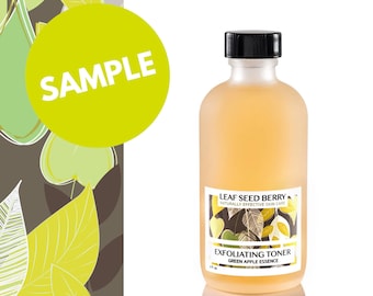 SAMPLE Exfoliating Apple Face Toner, Vegan Facial Toner, All Natural Skincare, Organic Skin Care, Skincare for Men, Exfoliation