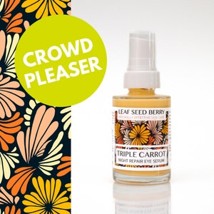 Triple Carrot Eye Cream, Natural Skincare, Anti Aging Serum Cream, Self Care Skincare, Gift for Her, Face Moisturizer, Skincare Routine,