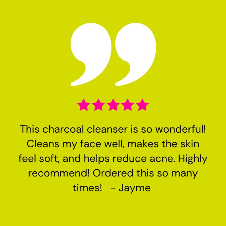 Charcoal & Tea Tree Face Cleanser, Acne Cleanser, Cleanser for Oily Skin, Acne Skincare, Natural Skincare for Men, Men's Facial Cleanser bild 5