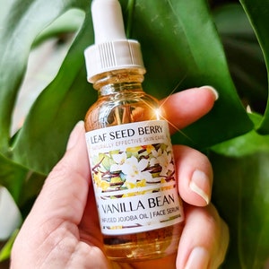 Vanilla Bean Infused Oil Serum, Organic Skincare, Facial Moisturizer, Organic Face Serum, Vegan Skincare, Vegan Oil Aromatherapy