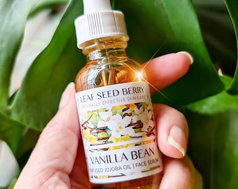 Vanilla Bean Infused Oil Serum, Organic Skincare, Facial Moisturizer, Organic Face Serum, Vegan Skincare, Vegan Oil Aromatherapy