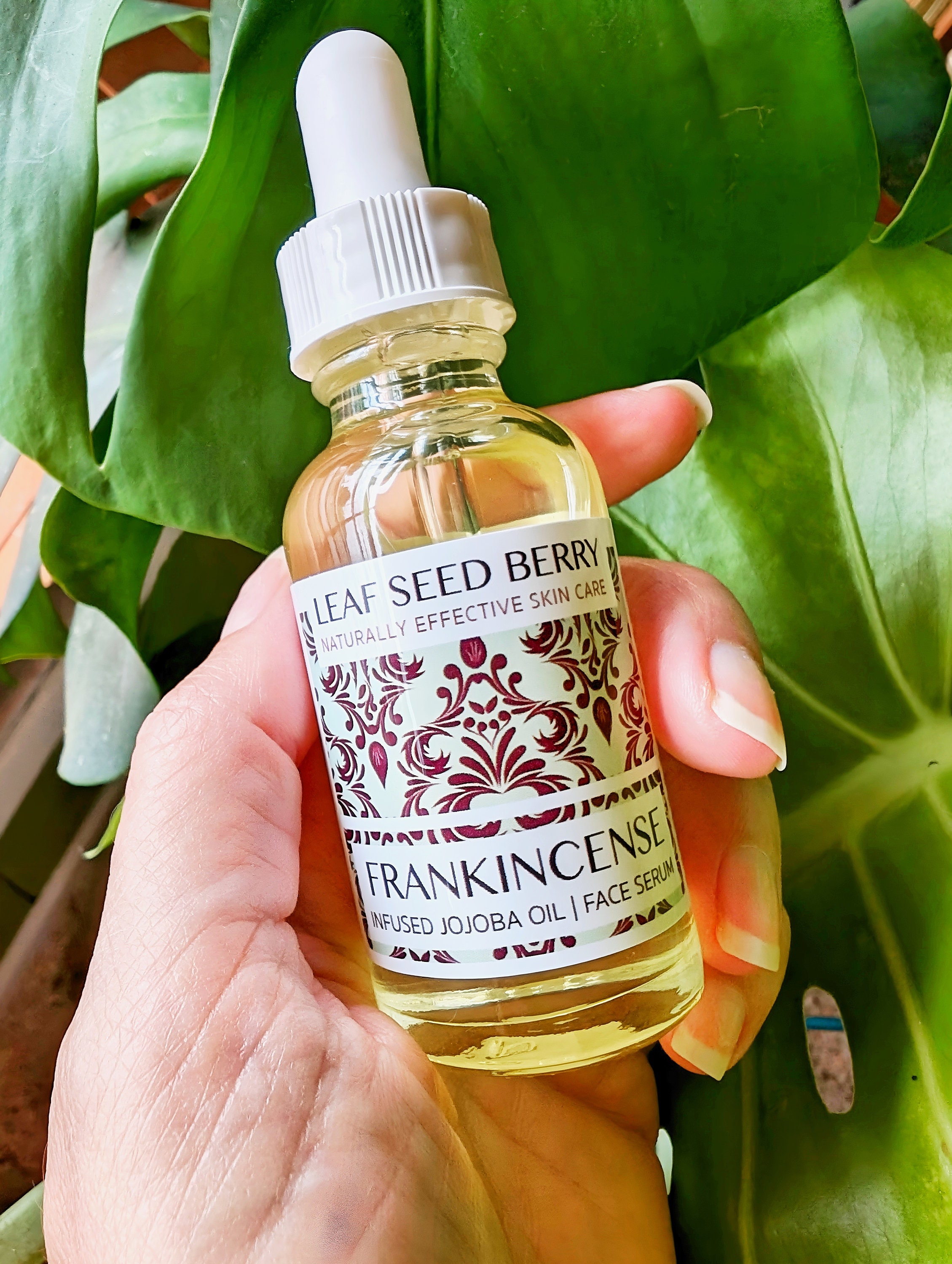 Frankincense Infused Oil Face Serum, Natural Skincare, Organic