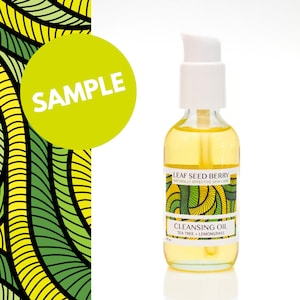 SAMPLE Tea Tree & Lemongrass Cleansing Oil, Face Cleanser, Natural Skincare, Organic Facial Cleanser, Acne Skincare Products, Men Skincare