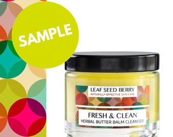 SAMPLE Herbal Butter Balm Cleanser, Organic Cleansing Oil, Natural Face Cleanser, Organic Facial Cleanser, Natural Skincare Oil Cleanser