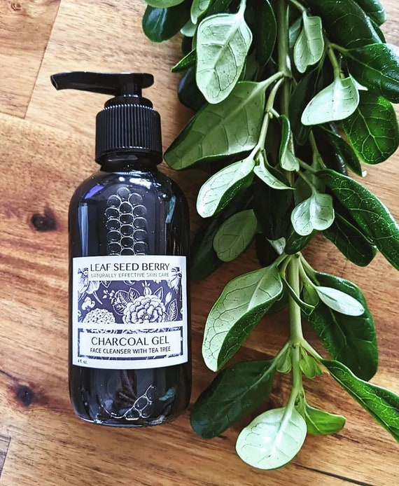 Charcoal & Tea Tree Face Cleanser, Acne Cleanser, Cleanser for Oily Skin, Acne Skincare, Natural Skincare for Men, Men's Facial Cleanser