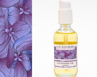 Bio-Lavendel Reinigungsöl, natürliche Hautpflege, Bio-Gesichtsreiniger, natürlicher Gesichtsreiniger, Make-up-Entferner, Lavendel-Hautpflegeprodukte