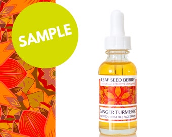 SAMPLE Ginger & Turmeric Face Oil, Vegan Skincare, Vegan Serum, Facial Care, Dry Skin Moisturizer, Vegan Face Oil