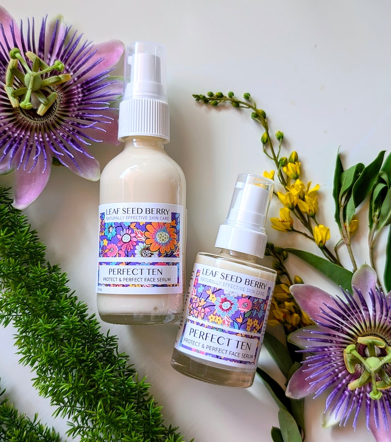 two bottles of perfect ten face serum