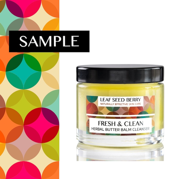 SAMPLE Herbal Butter Balm Cleanser, Organic Cleansing Oil, Natural Face Cleanser, Organic Facial Cleanser, Natural Skincare Oil Cleanser