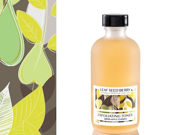 Apfel Essenz Peeling Gesichtswasser, natürliche Hautpflege, Bio-Hautpflege, Spa Geschenk, Hautpflege Produkte, Akne Hautpflege, Gesichtswasser, Selbstpflege,