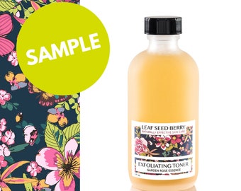 SAMPLE Rose Essence Exfoliating Facial Toner, Organic Skincare, Rose Water, Vegan Skincare Rosewater Toner, Natural Skincare, Aromatherapy