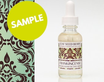 SAMPLE Frankincense Infused Facial Oil, Vegan Skincare, All Natural Skincare, Organic Face Serum, Vegan Face Serum, Mens Skincare