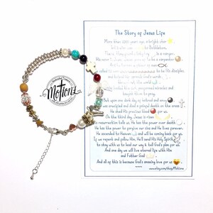 The Story of Jesus Life Story Bracelet, Christian Gift,Religious Jewelry, Christening, Christmas Present image 4