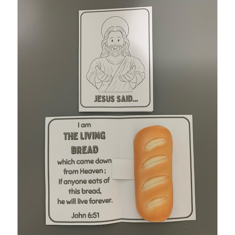 Jesus I Am the Bread of Life the Living Bread Bible Lesson Coloring ...