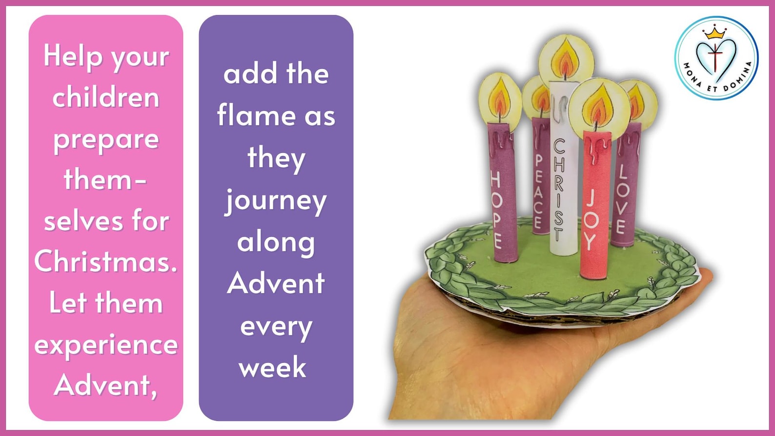 Advent Wreath 3D Candles Craft Christmas Activity Countdown Catholic ...