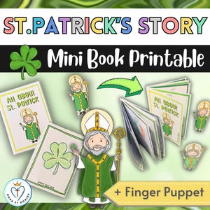St. Patrick’s Day Coloring Mini Book Activity Printable Activity Catholic Saint Story Digital Download