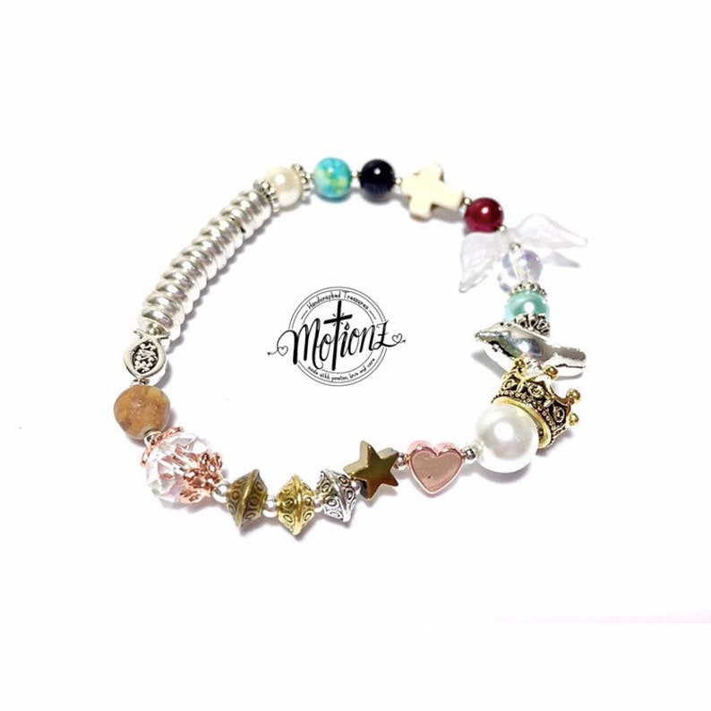 The Story of Jesus Life Story Bracelet, Christian Gift,Religious Jewelry, Christening, Christmas Present image 2