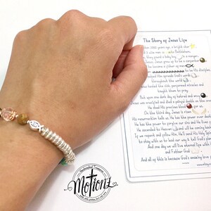 The Story of Jesus Life Story Bracelet, Christian Gift,Religious Jewelry, Christening, Christmas Present image 7