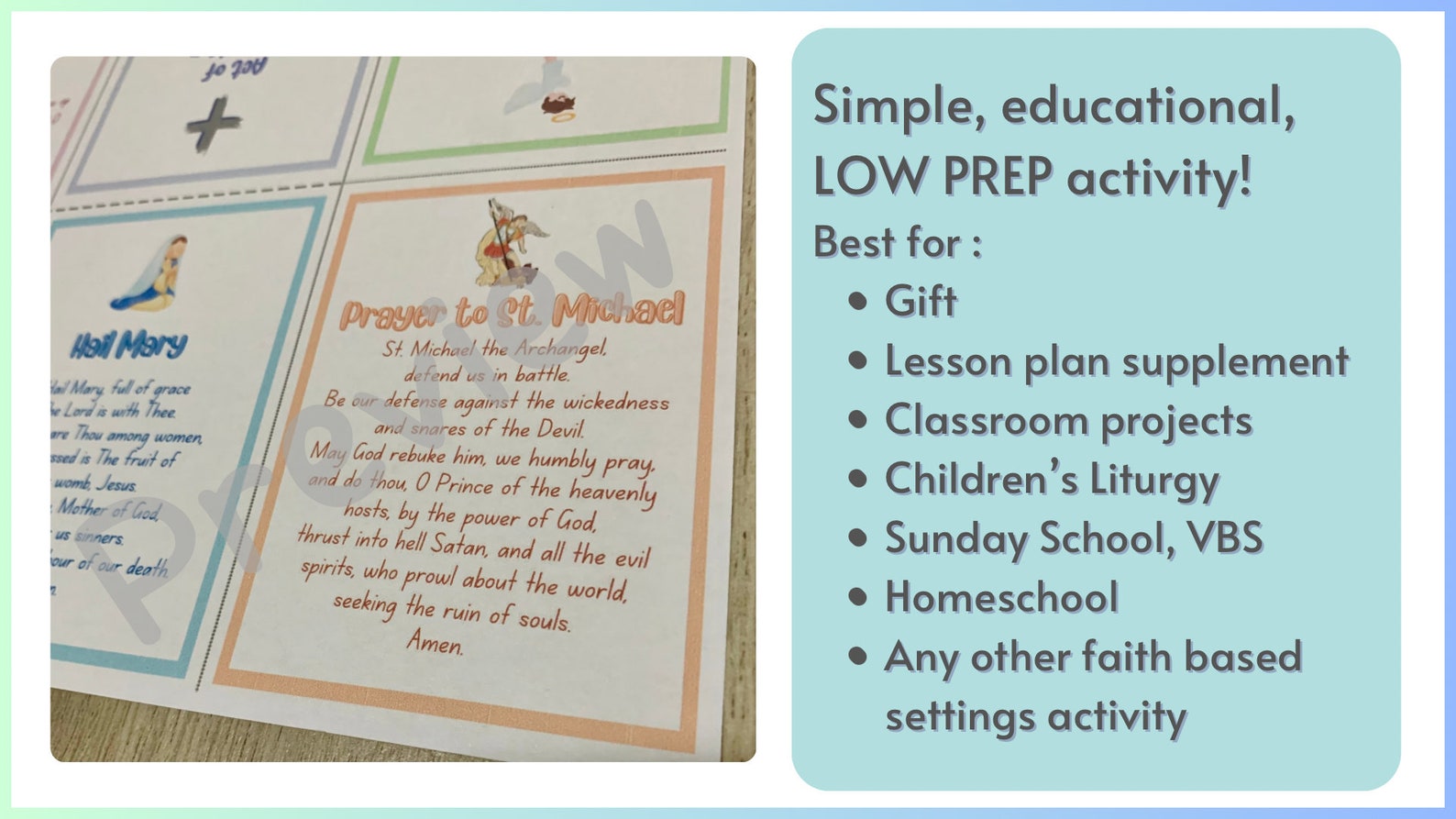 Digital Download Catholic Prayers Pocket Mini Book Activity Cut and ...