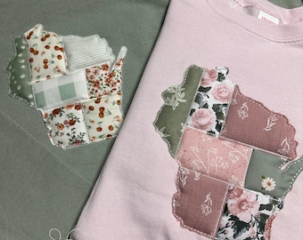 Embroidered Patchwork Crewneck - State of Comfort - Youth Sizes