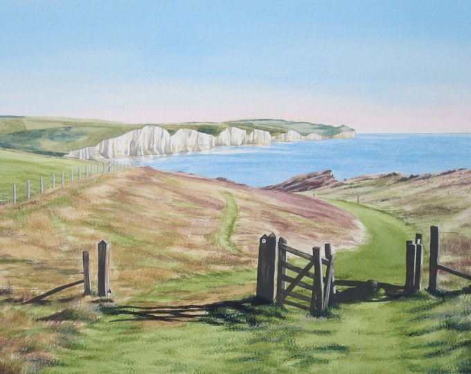 Featured listing image: Path to View Seven Sisters, signed mounted print