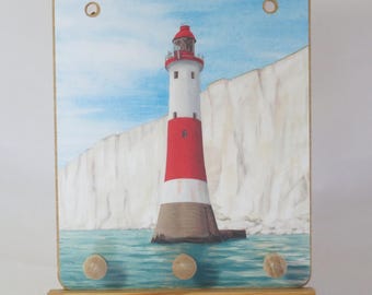 Decorative Peg Hooks, illustrated with Lighthouse