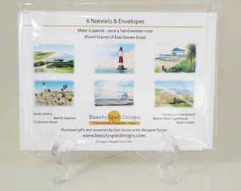 Notelets, Sussex Coast Set, pack of 6