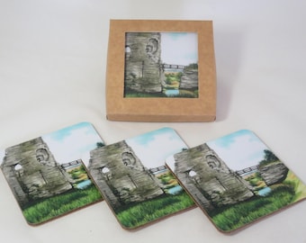 Heritage Coasters, single or pack of 4, Pevensey Castle