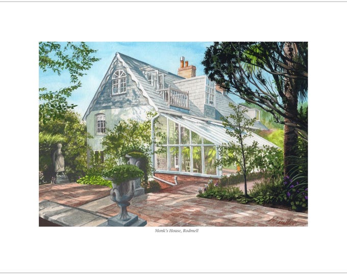 Featured listing image: Monk's House Print, signed by artist