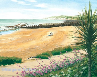 A Beach with a View print, signed by artist