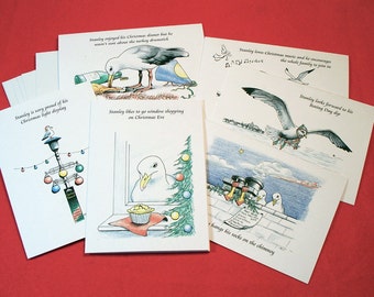 6 Pack - Stanley Seagull Christmas Cards