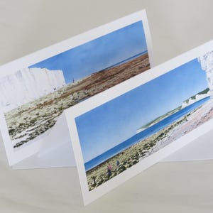 Cartões de felicitações de Sussex White Cliffs