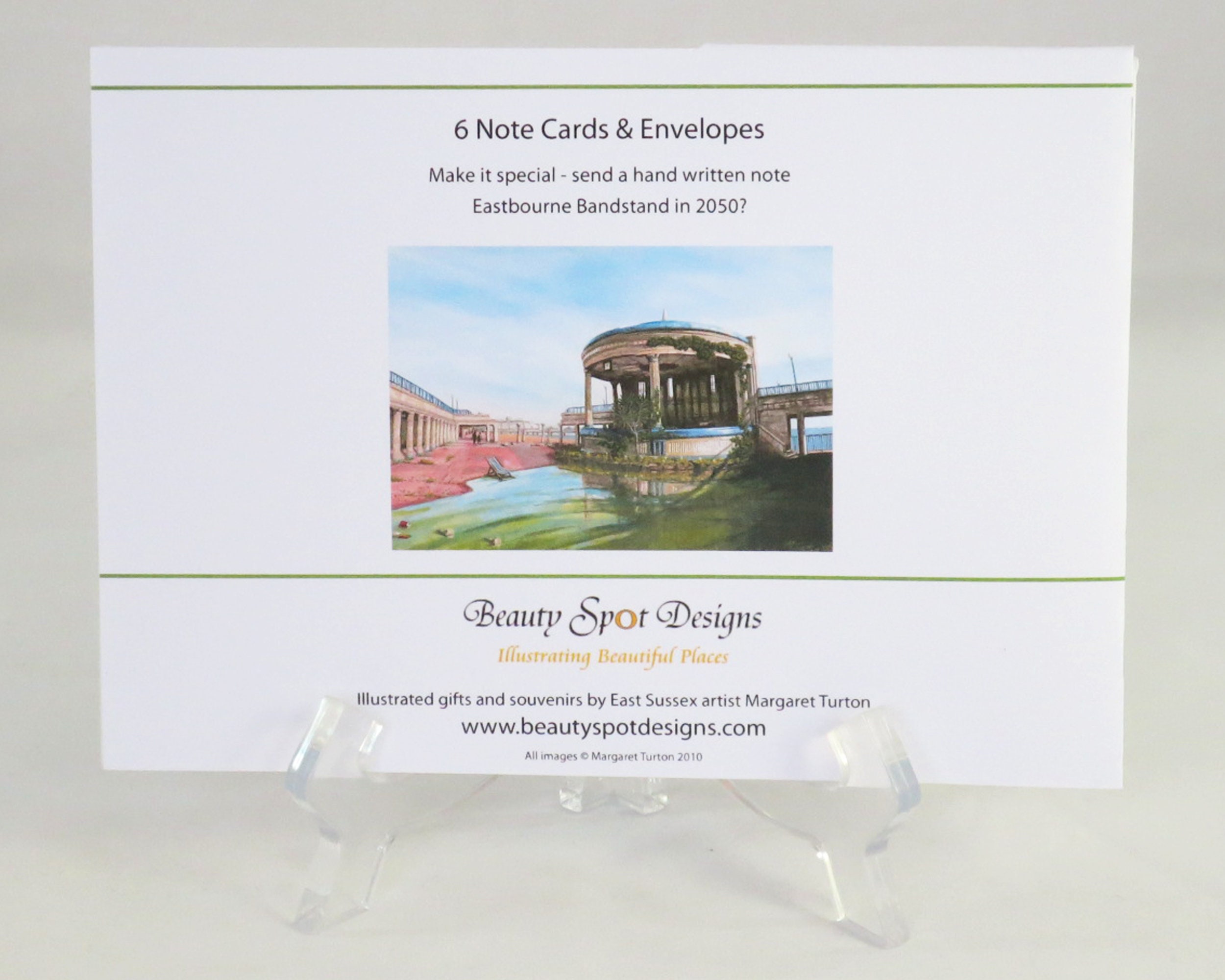 Pack of 6 Eastbourne Bandstand in 2050 Note Cards