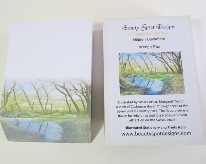 Featured listing image: Illustrated Wedge Pad - Cuckmere Haven